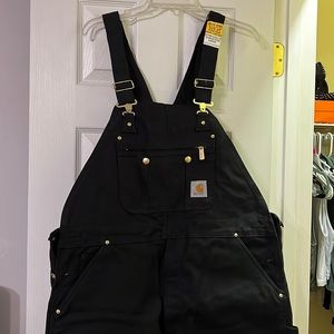 Black carhartt overalls